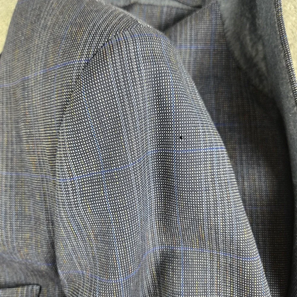 Vintage Louis Roth Blazer Jacket Mens 42R Gray USA Tailored Classic Business